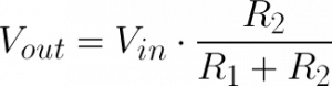 Voltage divider formula